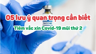 Tiêm vắc xin Covid-19 mũi thứ 2: 05 lưu ý quan trọng cần biết